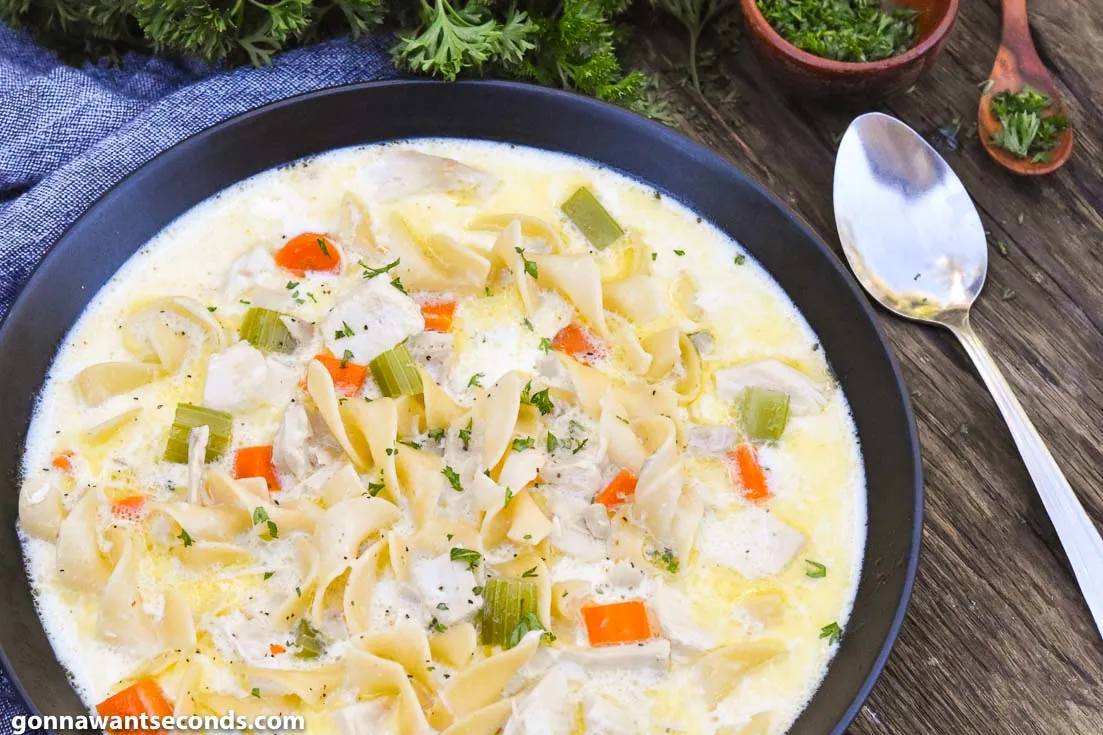 Creamy Chicken Noodle Soup with heavy cream