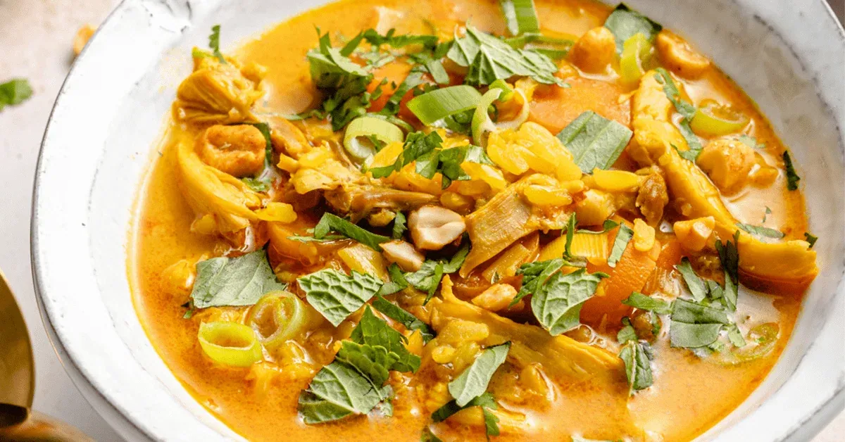 Ginger Coconut Chicken Rice Soup