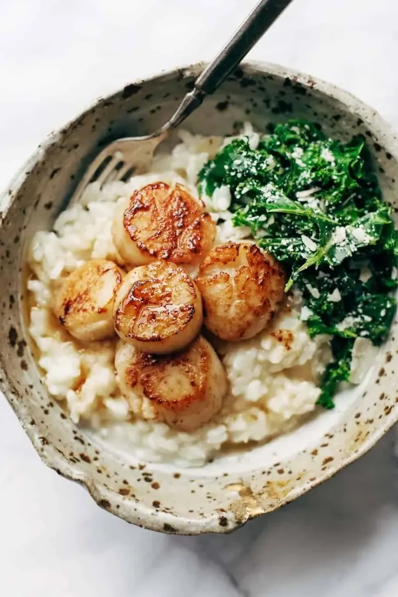 Brown Butter Scallop Risotto