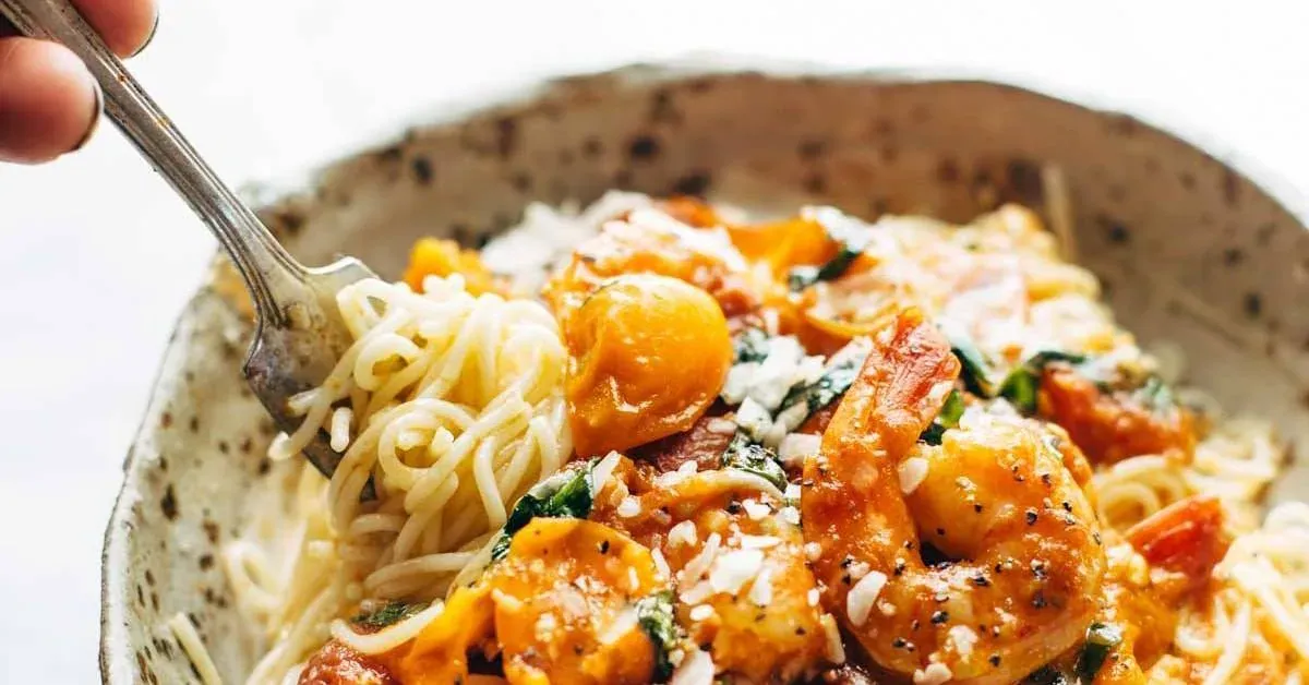 Garlic Butter Capellini Shrimp