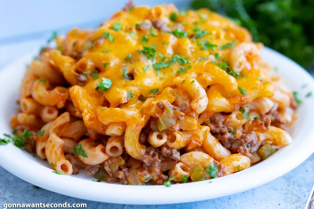 Sloppy Joe Casserole with ground beef