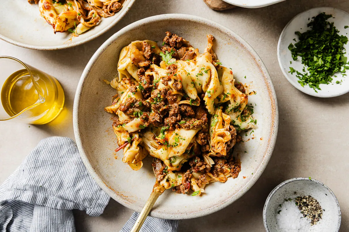 Baked Tortellini with Beef