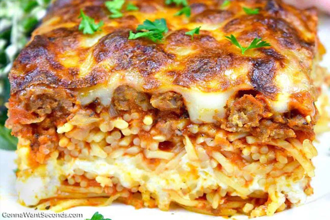 Baked Sausage Spaghetti