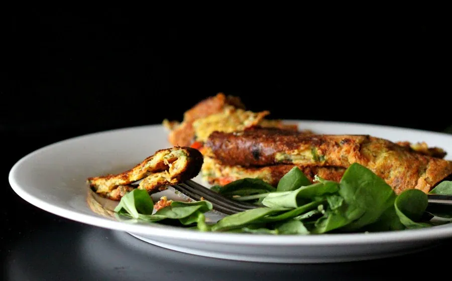 Chickpea Vegetable Omelette