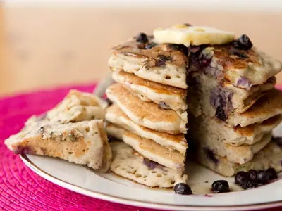 Blueberry Buckwheat Pancakes