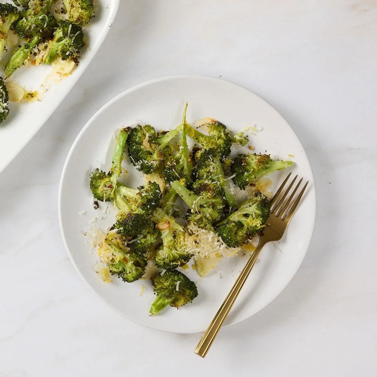 Parmesan Roasted Broccoli with garlic