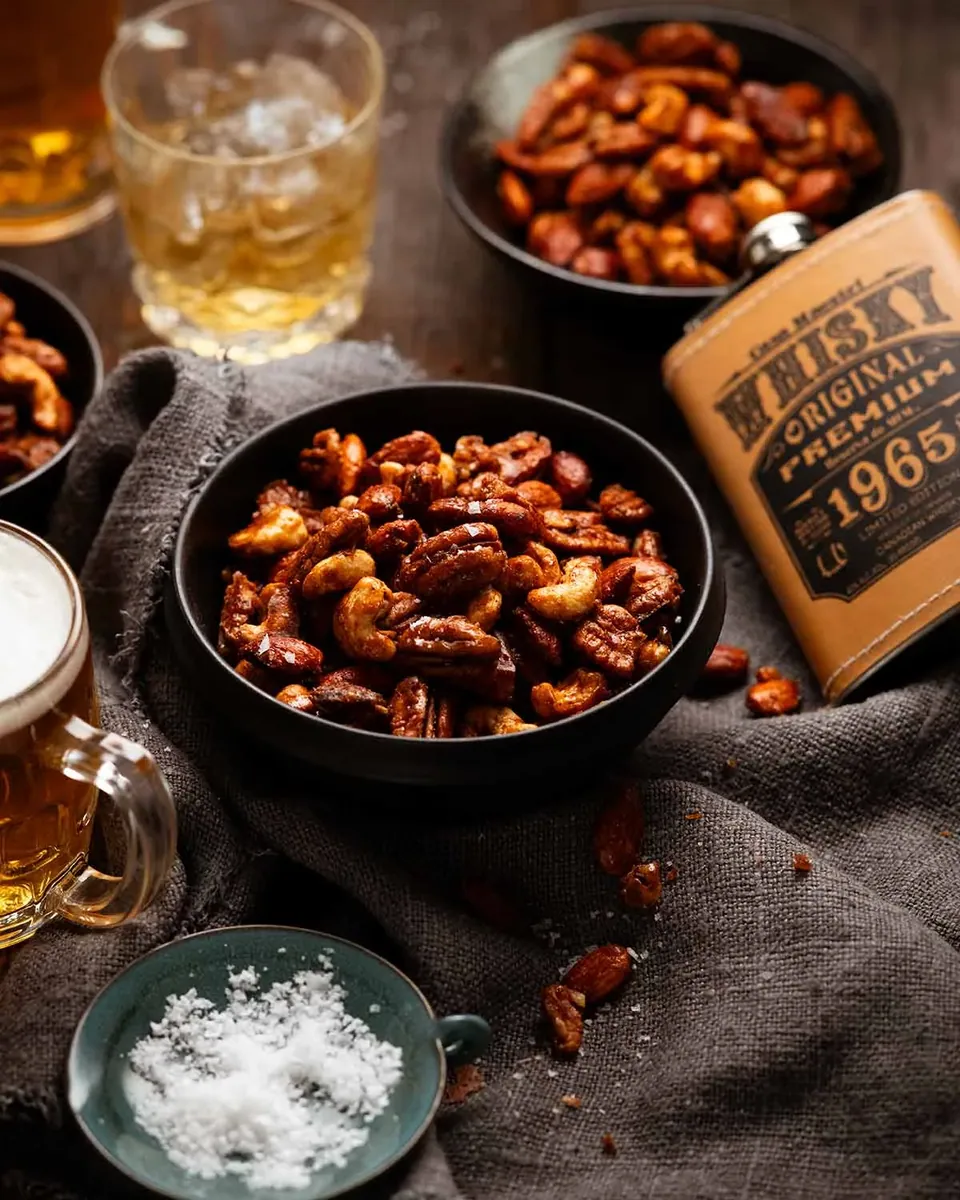 Smoky Candied Mixed Nuts