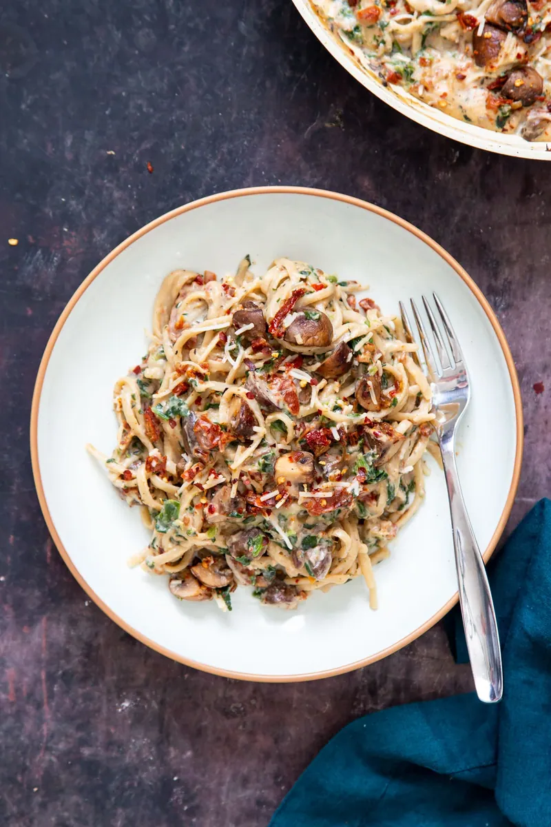 One-Pot Mushroom Fettuccine