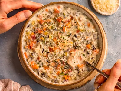 Slow Cooker Chicken Wild Rice Soup
