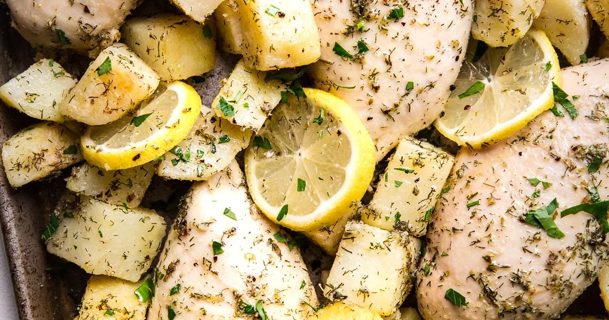 Greek Chicken Sheet Pan