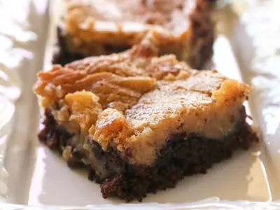Peanut Butter Chocolate Gooey Butter Cake