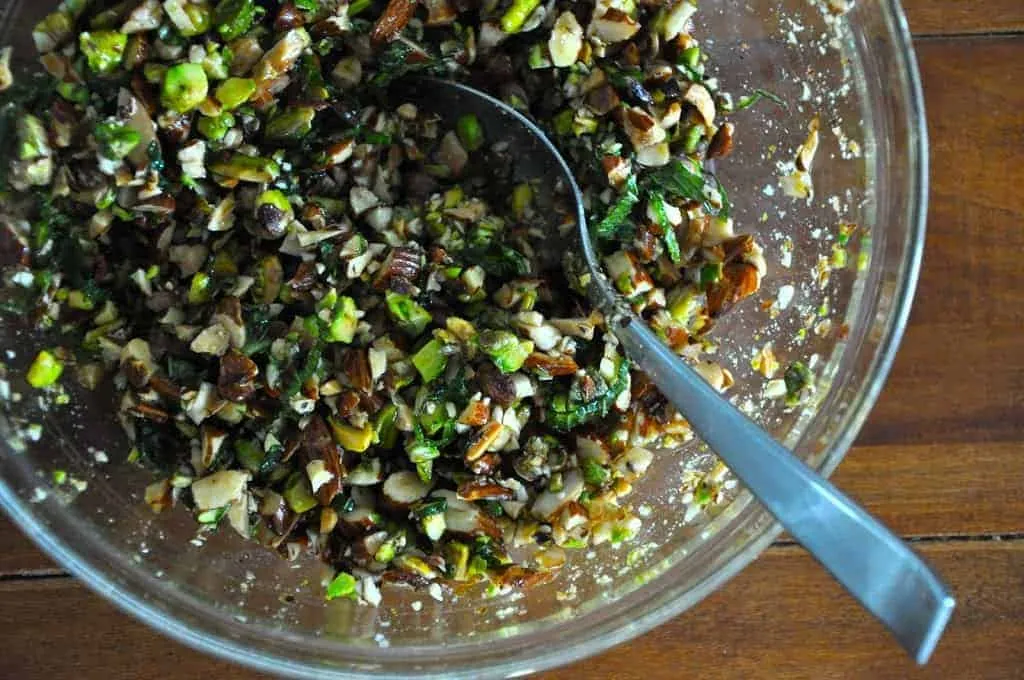 Pasta with Pistachio Mint Sauce