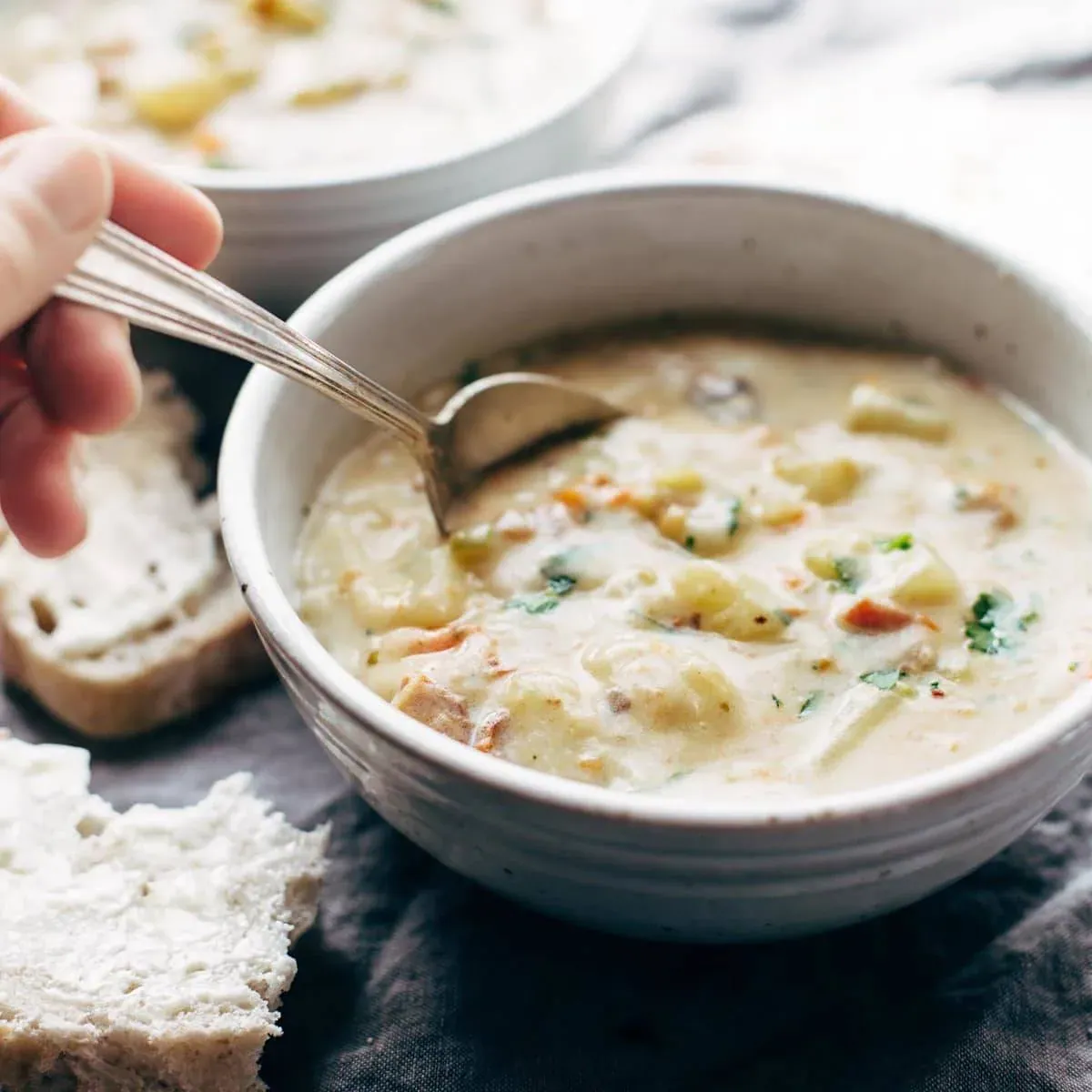 Creamy Potato Soup with bacon
