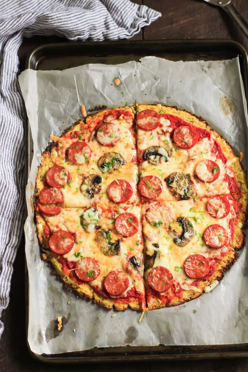 Pepperoni Cauliflower Pizza
