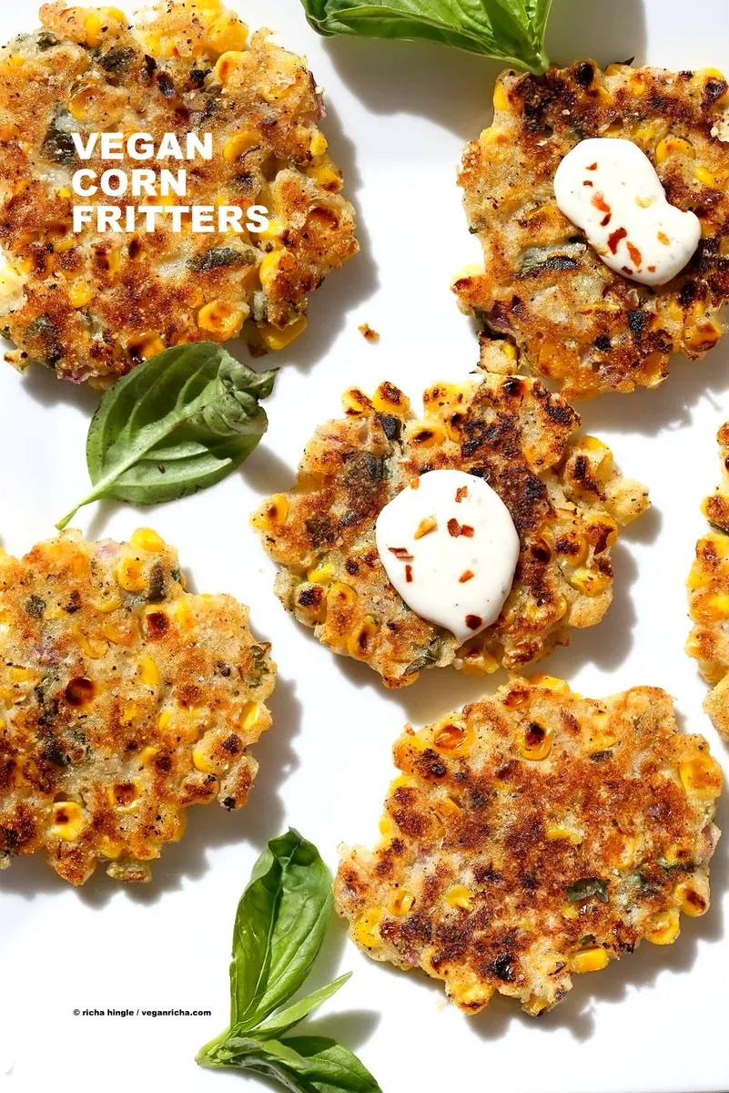Basil Jalapeno Corn Fritters