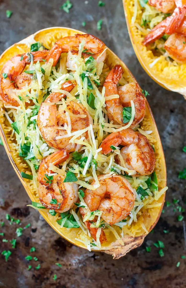 Parmesan Pesto Spaghetti Squash