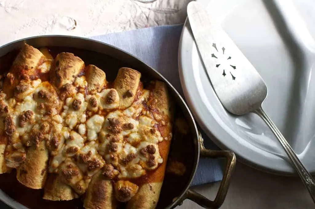 Squash Black Bean Enchiladas