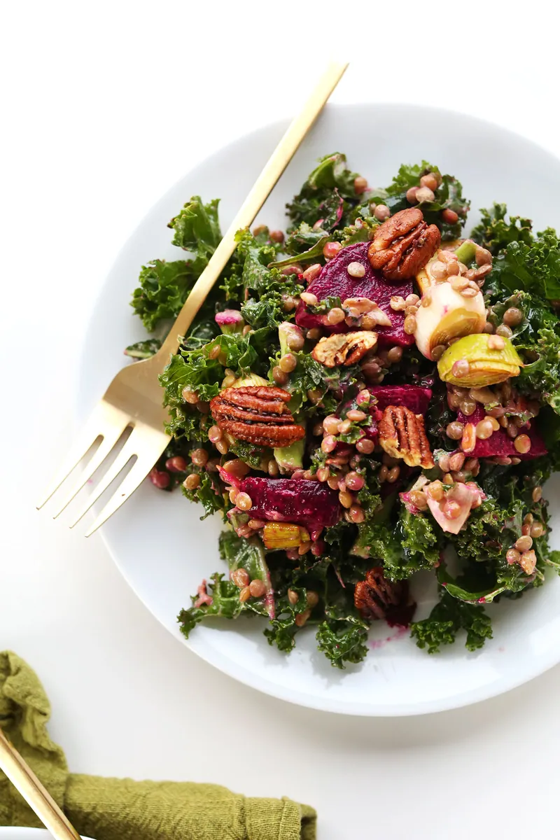 Kale Lentil Beet Salad