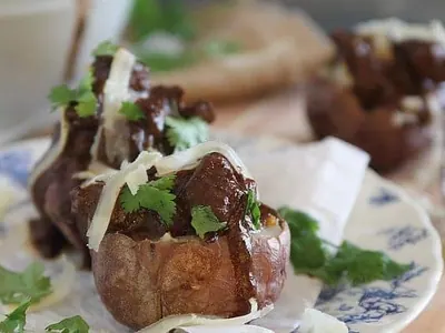 Chocolate Red Wine Beef Stew Potatoes