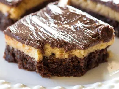 Buckeye Brownies with cake