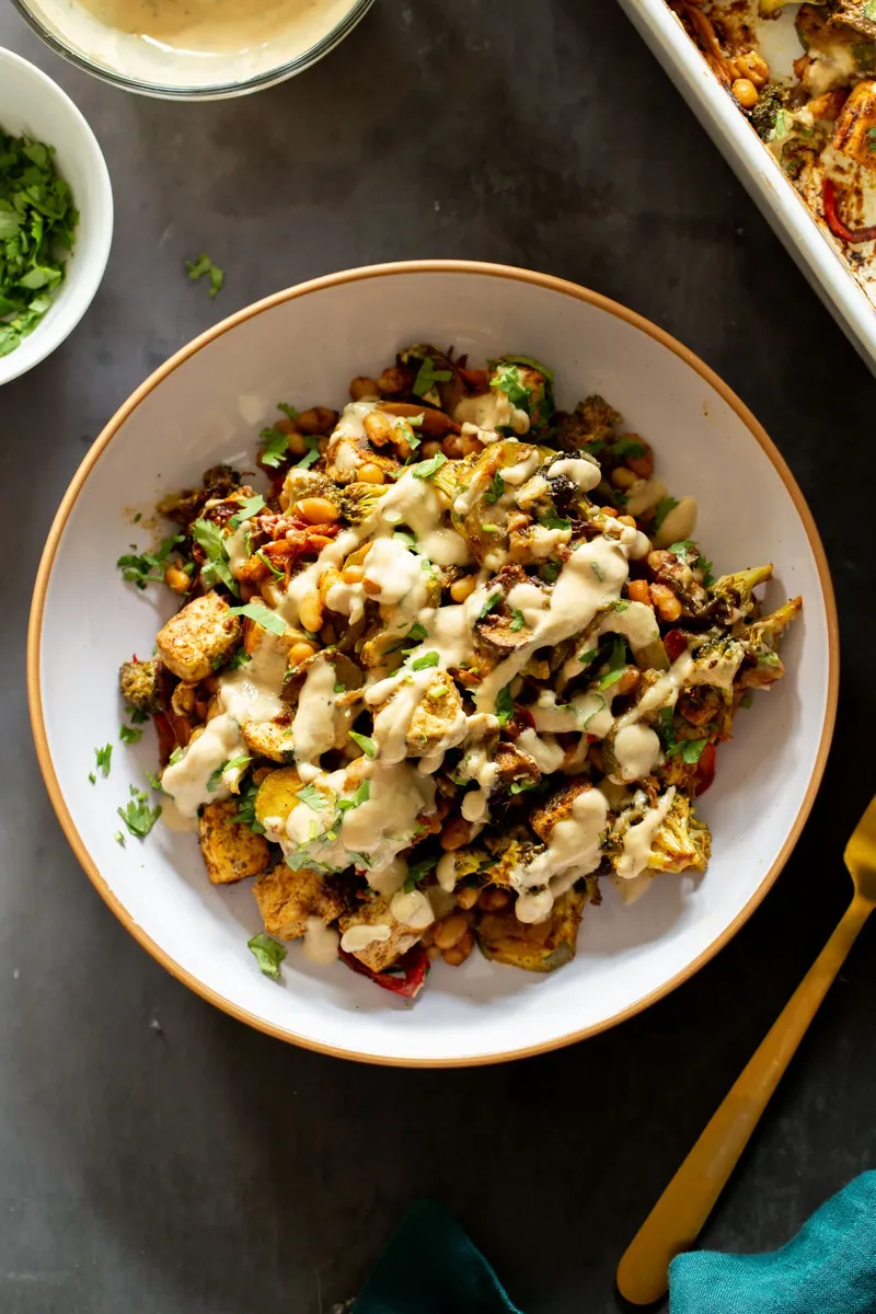Berbere Tofu Vegetable Pan