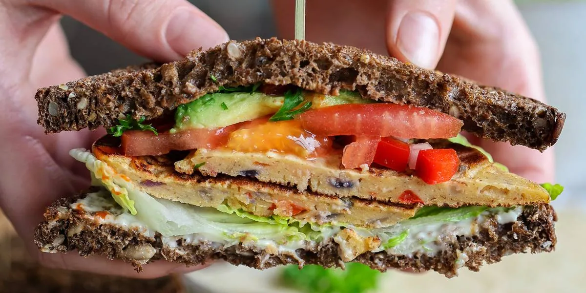 Chickpea Omelette Sandwiches