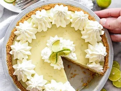 Key Lime Pie with evaporated
