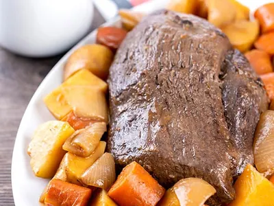 Beer Braised Venison Roast