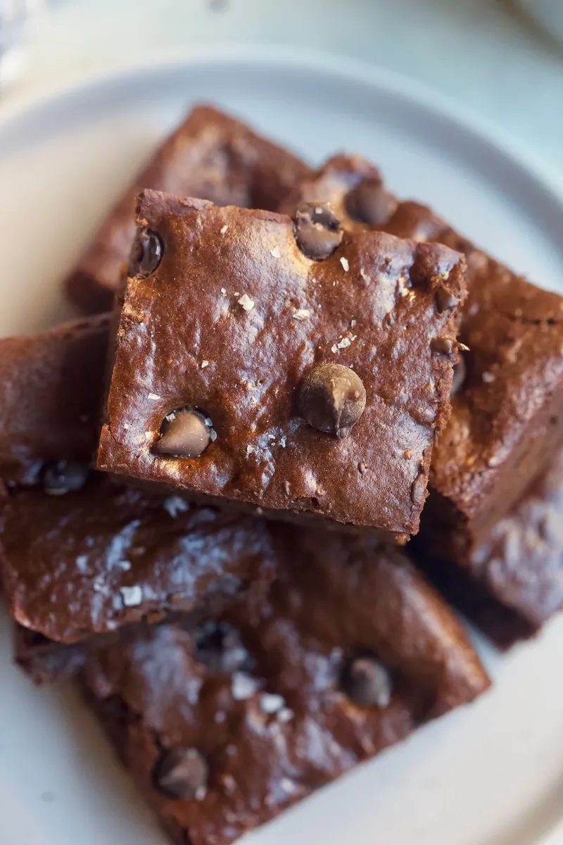Banana Brownies with peanut butter