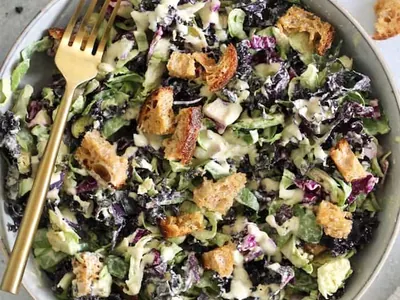 Kale Brussels Caesar Salad