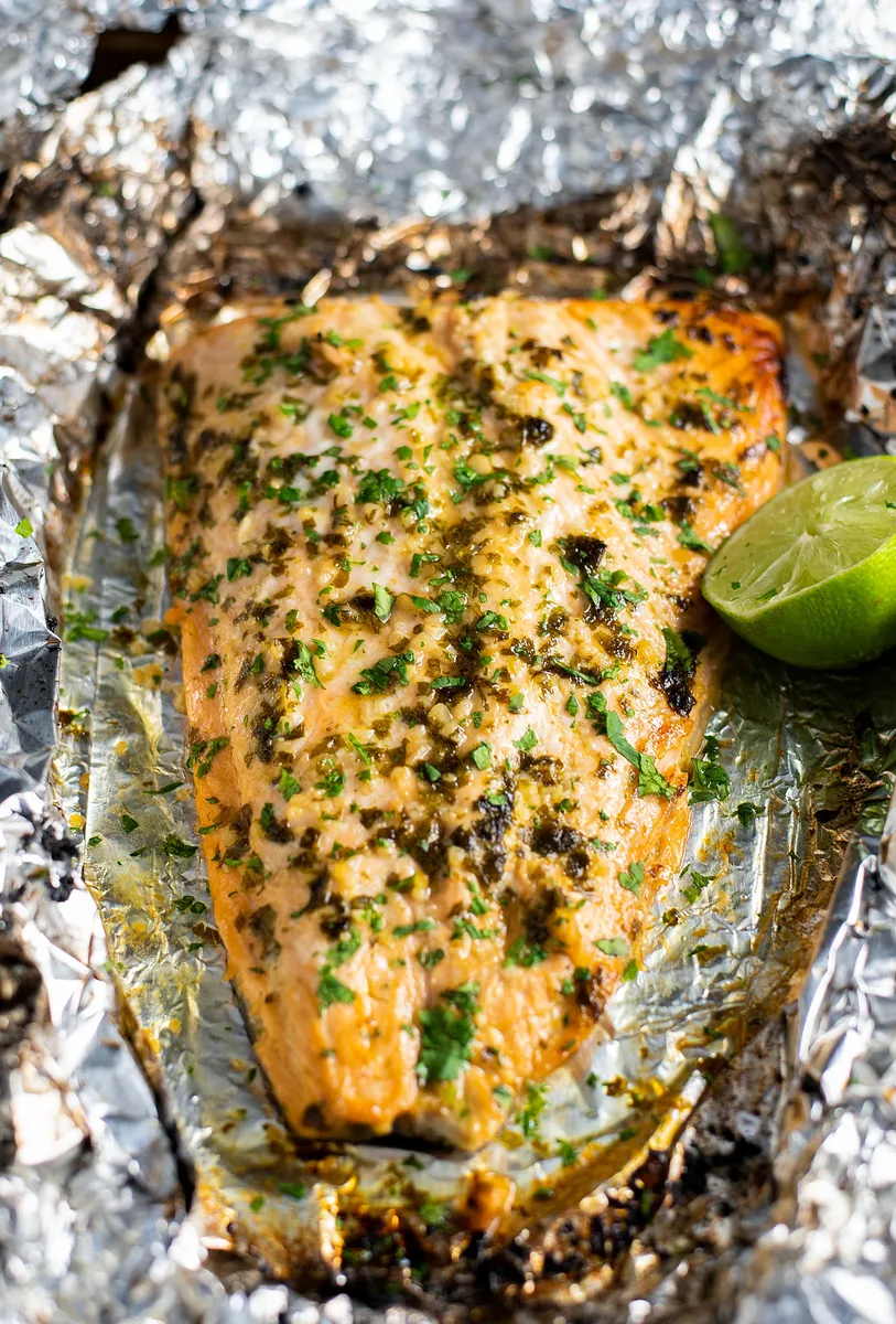 Cilantro Lime Salmon in Foil