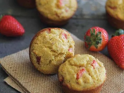 Strawberry Corn Muffins