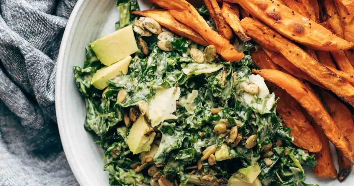 Avocado Kale Caesar Salad