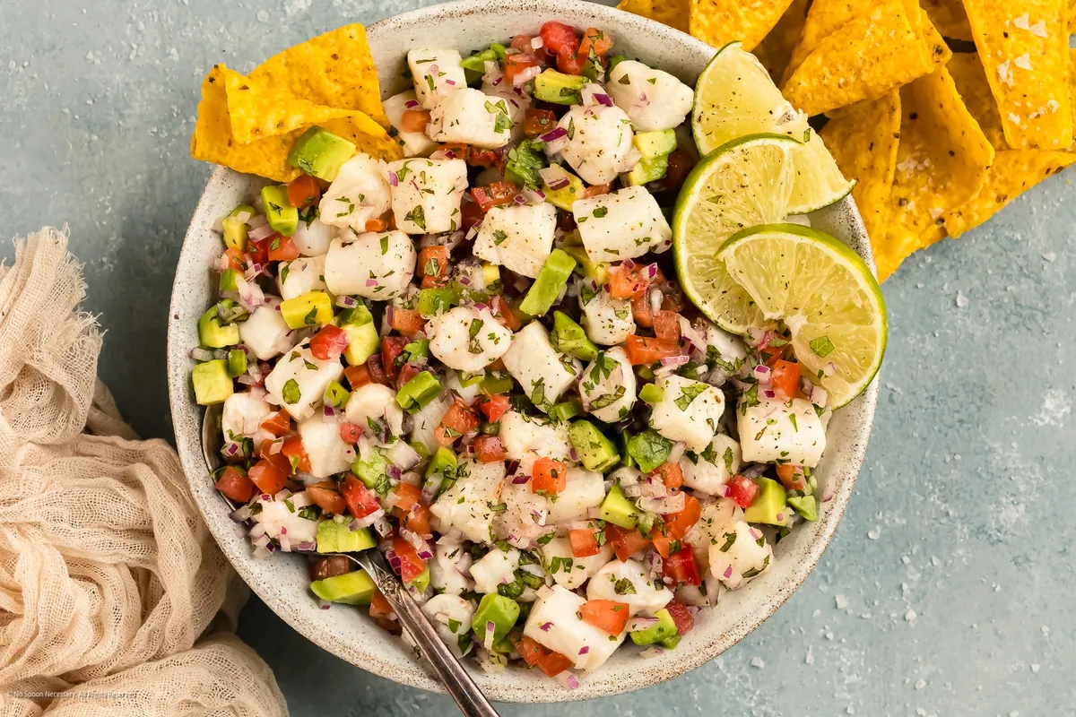 Fish Ceviche with scallops