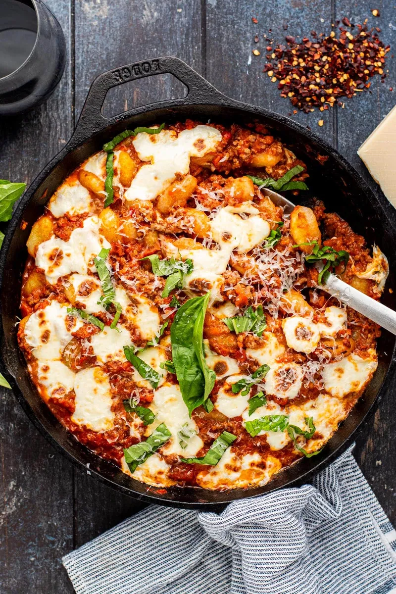 Baked Gnocchi Bolognese