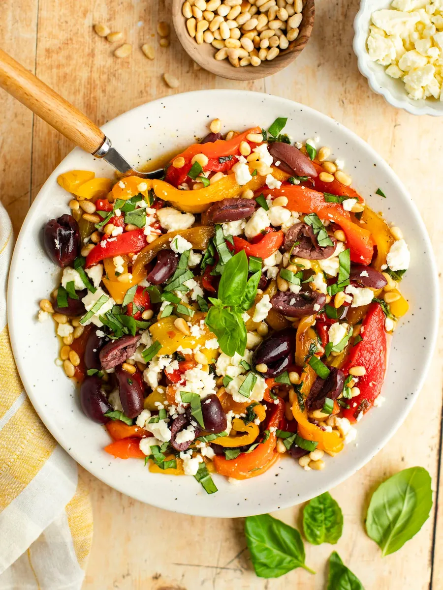 Roasted Pepper Feta Salad