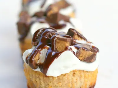 Mini Peanut Butter Cheesecakes