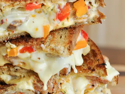 Sausage Pepper Grilled Cheese