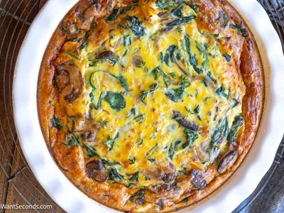 Spinach Mushroom Quiche