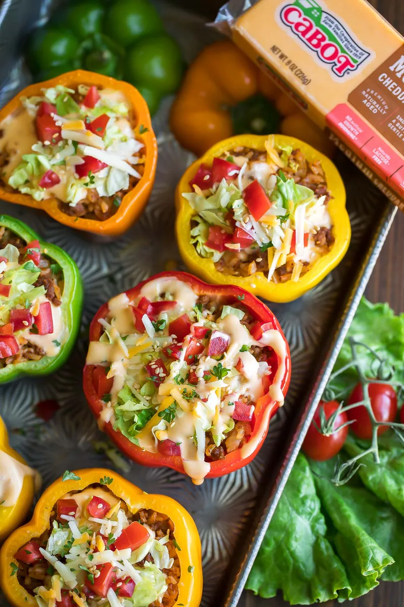 Cheeseburger Stuffed Peppers