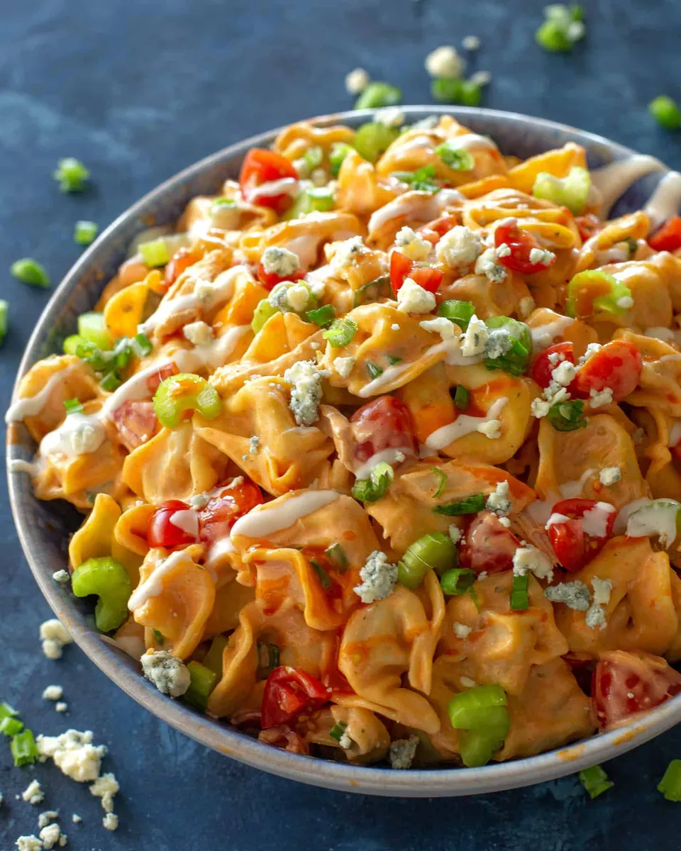 Buffalo Chicken Tortellini Salad