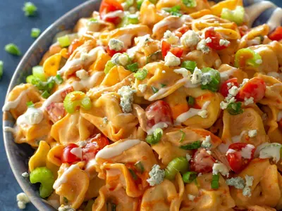 Buffalo Chicken Tortellini Salad
