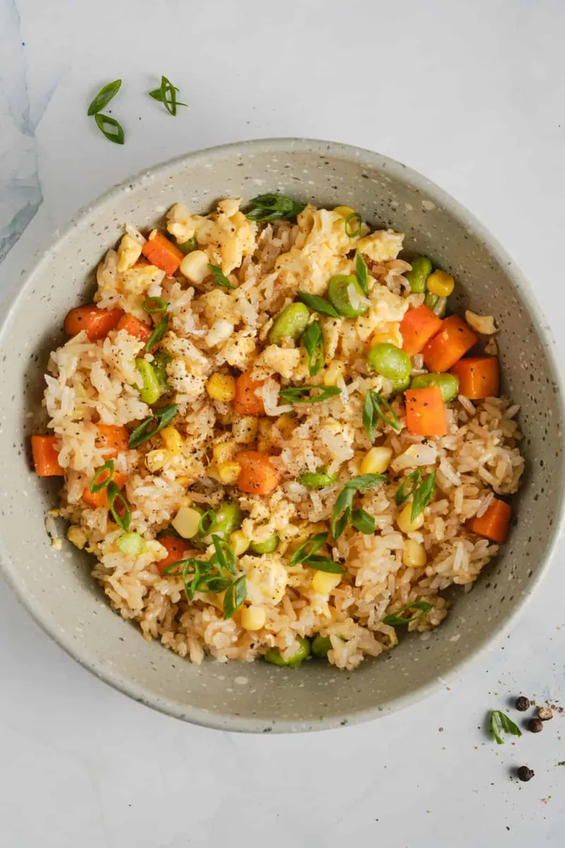 Vegetable Fried Rice with eggs