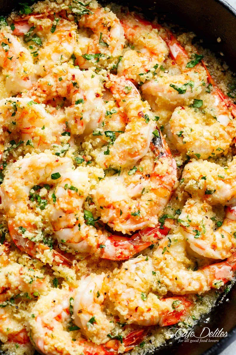 Crispy Baked Shrimp Scampi