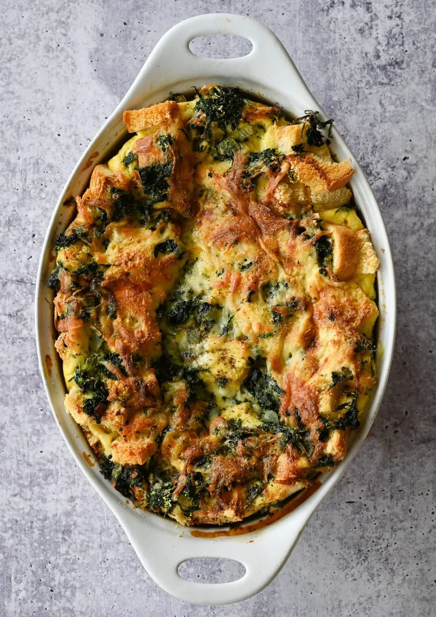 Spinach Cheese Strata