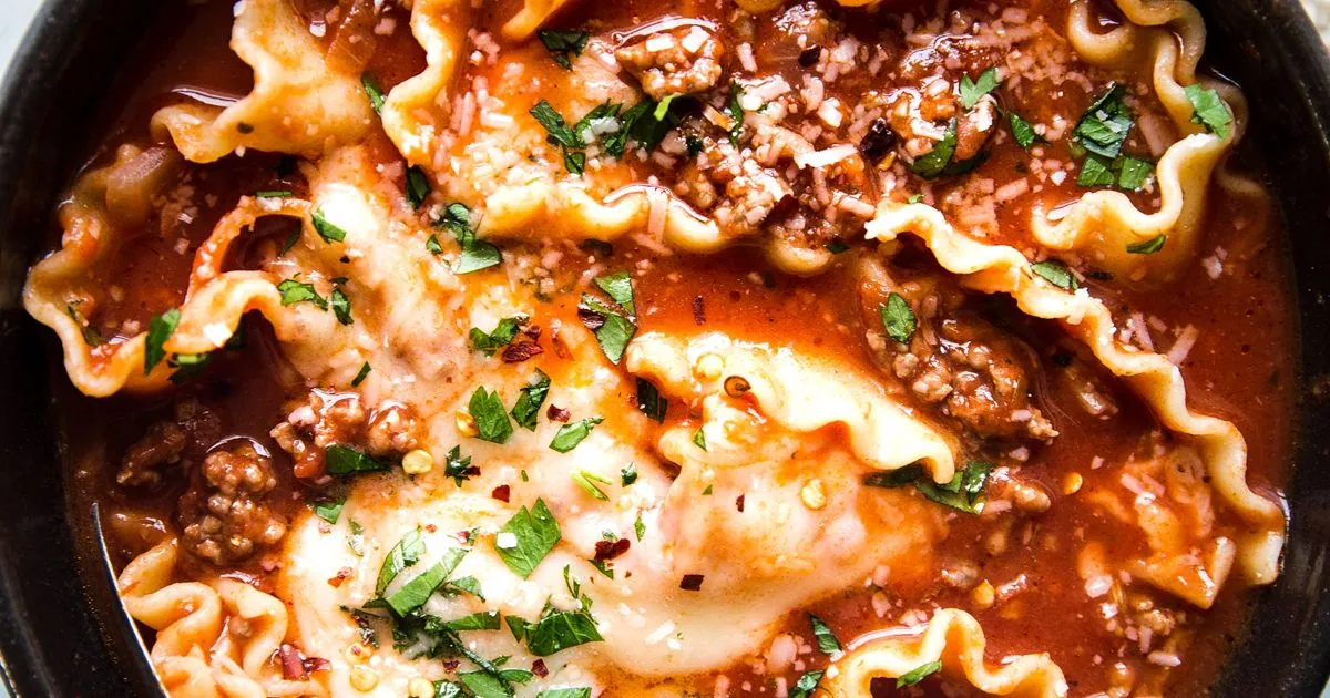 Lasagna Soup with italian