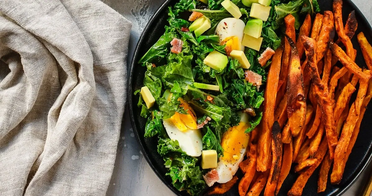 Kale Salad with Sweet Potato