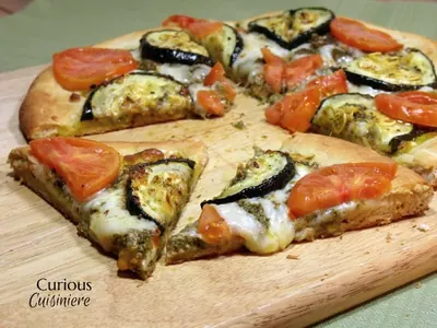 Roasted Zucchini Pesto Pizza