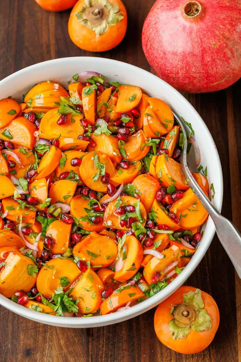 Persimmon Pomegranate Salad