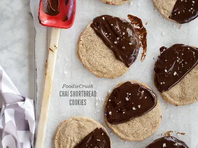 Chai Shortbread Cookies with Sea Salt